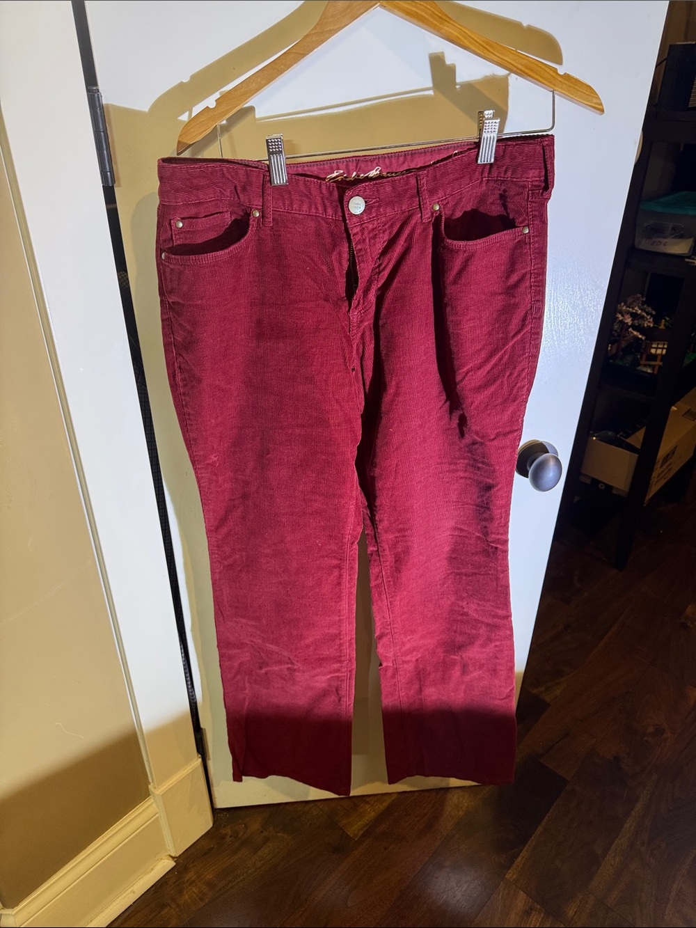 Eddie Bauer Women’s Burgundy Corduroy Jeans